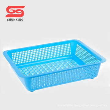 Multipurpose sieve rectangular kitchen storage basket with low price